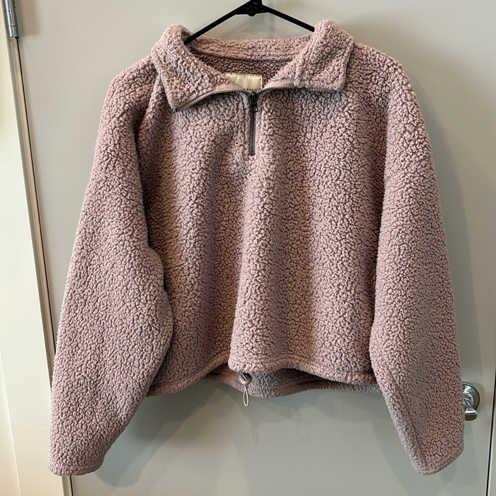 American Eagle, Light Purple, Half Zip with Ability to Adjust Bottom